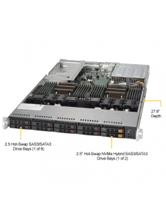 Supermicro SYS-1028U-TNR4T+ 1U SuperServer Rackmount NVME