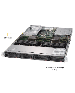 Supermicro 1U Rackmount Server SYS-6019U-TR25M Scalable Processors